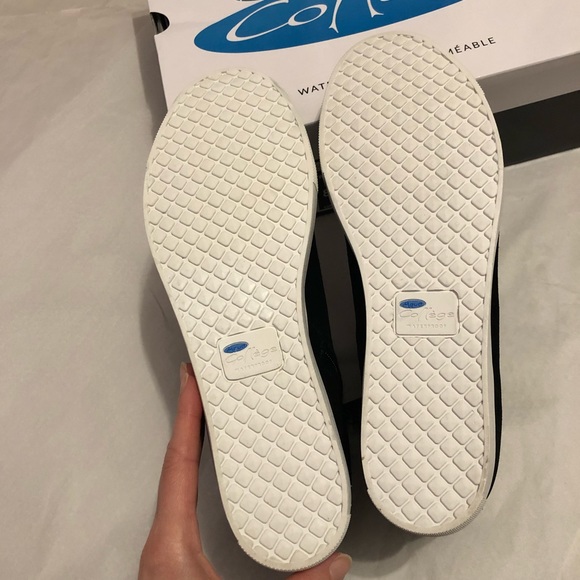 NIB Aqua College Glady Black Suede Waterproof Flatform Wedge Sneaker Size 8.5 - Picture 8 of 12